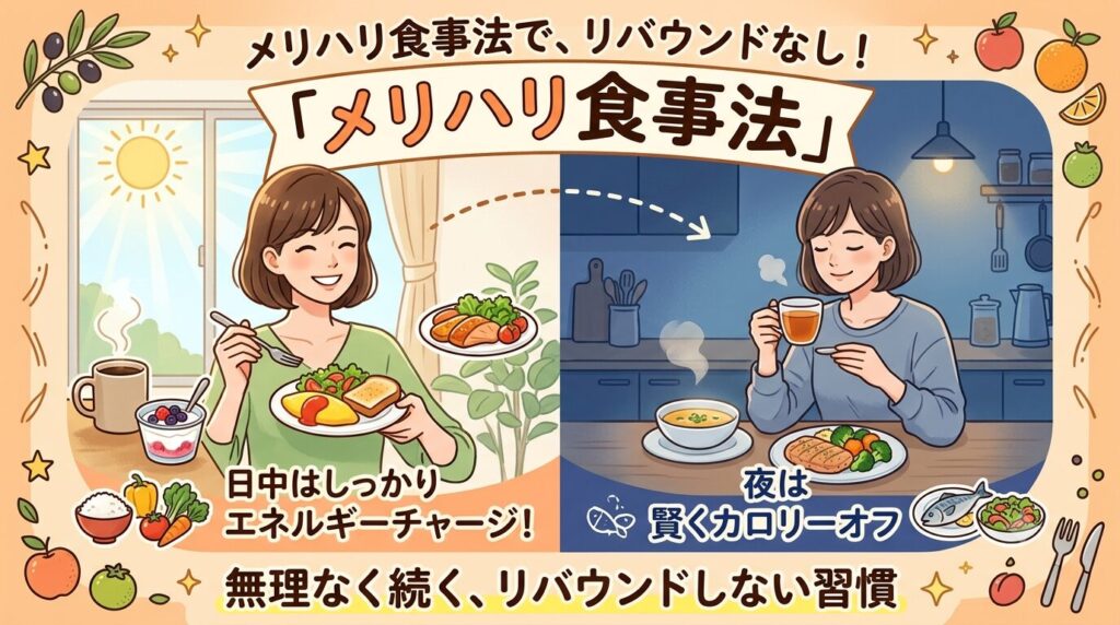 ダイエットを挫折しない「メリハリ食事法」｜一生続けられる食習慣の作り方